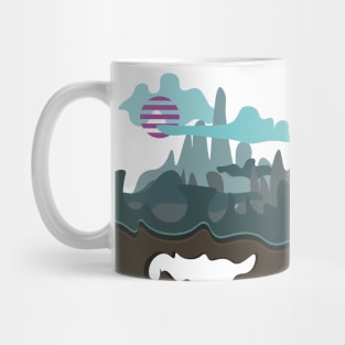 Floating mythical sky isle Mug